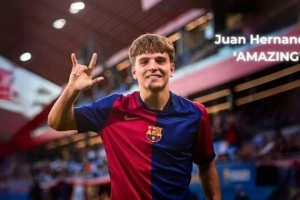 官方：巴萨竞技中场胡安・埃尔南德斯左膝前交叉韧带完全撕裂