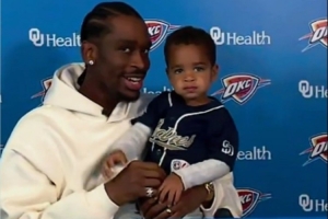 带儿子出席发布会！SGA：篮球固然重要 但世间还有比这更宏大事物