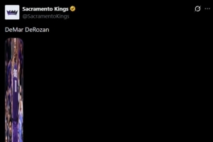 过于抽象？国王官推晒出德罗赞”极其抽象分辨率“的图片