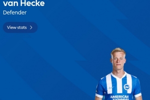 4次解围零封蓝军，英超官方：范赫克当选布莱顿3-0切尔西全场最佳