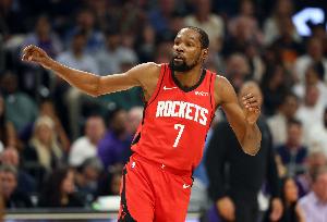 火箭对阵湖人今日首发：杜兰特领衔 搭阿门、奥科吉、小贾、申京