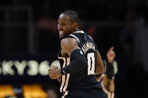 库明加系列赛至今在场时老鹰防守效率107.6 不在场时136.7