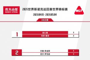 特鲁姆普出局！8强对阵：赵心童上半区vs墨菲 吴宜泽下半区战瓦菲