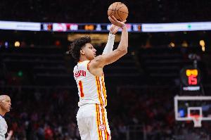 状态还可以！杰伦·约翰逊半场9中5拿到14分7板2助